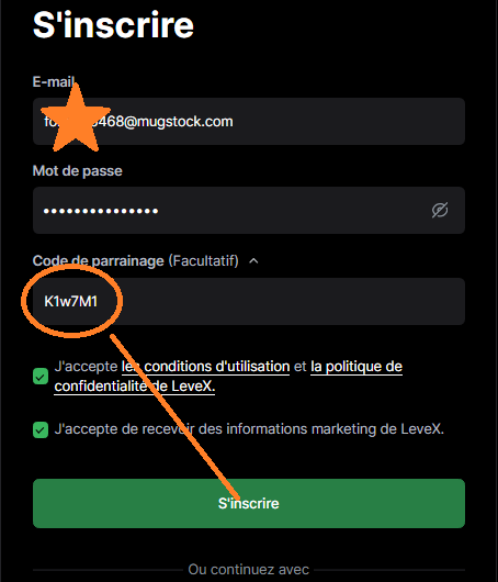 Code De Parrainage Levex