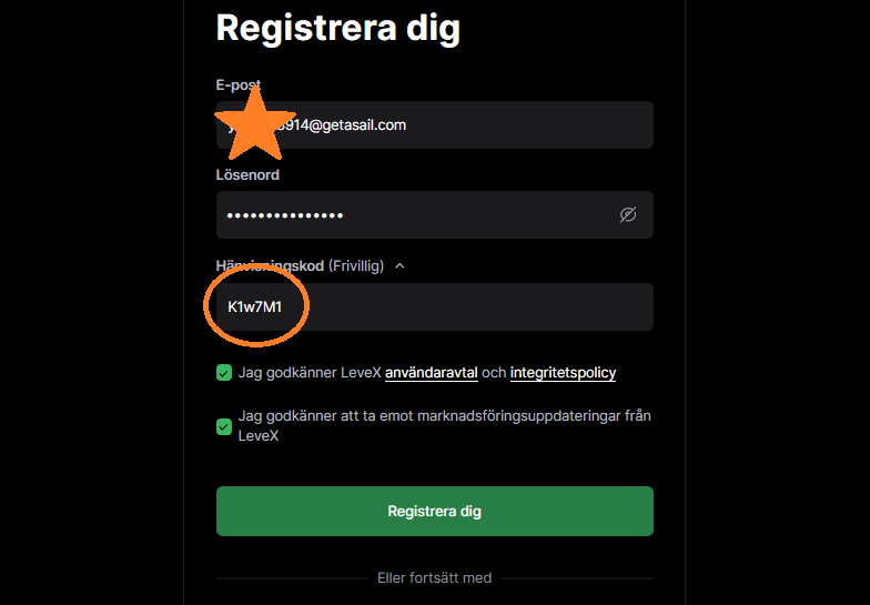 Levex Värvningskod